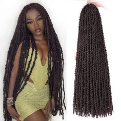 PRICES MAY VARY. 1:30 Inch New Hairstyle Pre-Twisted Butterfly Locs Crochet Hair Made of 100% High Quality Synthetic Firber By Professional Braider,It Is Soft Neat and Tight and not easy to Spread. 2:Package: 6 Packs of 30 Inch Short Bob Pre-looped Distressed Butterfly Locs Hair,About 130g/Pack,10 Strands/Pack,Totally 60 Strands.Usually 5-7 packs can full one head. 3:Hair advantages: 100% Hand-Made Distressed Butterfly locs Crochet Hair, No Smell, Lightweight, Natural & Stylish Looking,Tangle-fr Faux Locs Styles Butterfly, Golden Brown Butterfly Locs, Brown Distressed Locs, Faux Locs Brown, Extra Small Butterfly Locs, 24inch Butterfly Locs, Brown Butterfly Locs Long, Extra Long Butterfly Locs, Brown Butterfly Locs