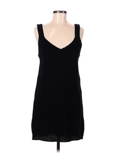 Zara Casual Dress Size: Medium Black Dresses - used. 60% Cotton, 40% Acrylic, Sheath, V-Neck, Short, Sleeveless | Zara Casual Dress - Sheath: Black Dresses - Used - Size Medium Affordable Black Zara Midi Dress, Black Casual Dress, Black Dresses Casual, Black Dresses, Zara Black, Black Casual, Casual Dresses For Women, Casual Dress, Casual Dresses