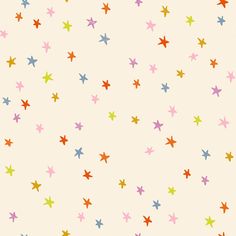 multicolored stars are scattered on a white background