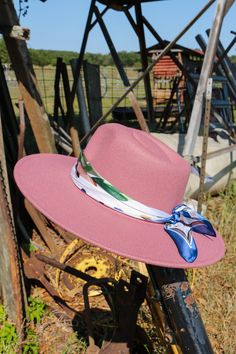 Flat and structured brim vegan rancher hat with removable stylish scarf trim. Wear throughout the seasons and special holidays from Easter to Memorial Day to Fourth of July! Brimmed Felt Hat For Outdoor Spring Activities, Spring Brimmed Felt Hat For Outdoor, Spring Outdoor Brimmed Felt Hat, Spring Outdoor Wide Brim Felt Hat, Spring Outdoor Felt Hat With Curved Brim, Trendy Brimmed Felt Hat For Country Events, Casual Wide Brim Boater Hat For Winter, Trendy Wide Brim Boater Hat For Winter, Winter Casual Wide Brim Boater Hat