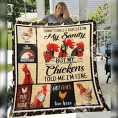 The fleece blanket features a lightweight, pill-free microfiber fleece that is not only supremely soft, but warm and cozy. Animal Chicken, Green Farm, Pet Chickens, Blanket Sizes, Woven Blanket, Farm Animal, Sherpa Blanket, Quilt Blanket, Farm Animals