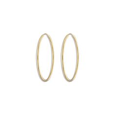 Pair of 18k gold filled endless hoops 35mm Very lightweight 14k Yellow Gold Filled Hoop Earrings, Gold Filled, 18k Gold, Yellow Gold, Yellow, Gold