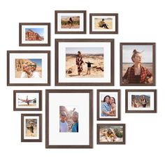 a group of pictures hanging on the side of a wall