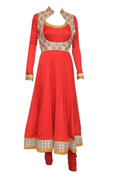 Long Kurta Designs, Pakistani Attire, Red Anarkali, Jacket Dresses, Indian Women Fashion, Orange Dresses, Blouse Designs Indian, Choli Designs