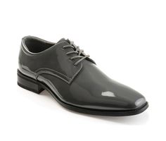 Dress the part in sharp dress shoes for men by Vance Co. Shiny faux leather uppers highlight a lustrous patent finish that beautifully contrasts dark outsoles. Classic low-cut ankles and a half lace-up style finish the style. Faux leather, Secure lace-up closure, Padded insole, Durable rubber outsole | Men's Vance Co. Cole Dress Shoes in Grey Size 7 Wide Dress Shoes For Men, Platform Block Heels, Oxford Shoes Men, Square Toe Heels, Shoe Carnival, Dress Shoe, Mens Oxfords, Shoes For Men, Shoes Online