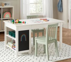 Carolina Storage Craft Table (27") | Pottery Barn Kids Art Table For Kids, Kids Playroom Table, Kids Craft Table, Kids Craft Tables, Craft Tables, Play Table, Simply White, Craft Table, Craft Storage