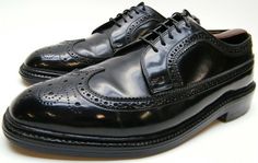 MENS VINTAGE CORFAM BLACK WINGTIP BROGUE OXFORD DRESS SHOES SZ 8.5~1/2 D Maker CORFAM Size MENS 8.5D Material CORFAM Soles are made of Leather, ORIGINAL SOLES Sole Condition (10 being new) 7 Blemishes / Defects / Condition  Good Used VINTAGE Condition. ALL ITEMS ARE SOLD AS IS. NO REFUNDS. NO RETURNS. NO EXCEPTIONS Color(s) BLACK Dimensions : The following are the measurements for these shoes. Please measure against some you already own. Not all makers use standard measurements for sizing. Sole Vintage Low-top Oxfords For Workwear, Vintage Black Oxfords For Semi-formal Occasions, Vintage Black Semi-formal Dress Shoes, Vintage Formal Oxfords With Round Toe, Vintage Goodyear Welted Dress Shoes For Formal Occasions, Vintage Formal Round Toe Oxfords, Vintage Black Oxfords For Business, Vintage Formal Dress Shoes Goodyear Welted, Vintage Black Oxfords For Office