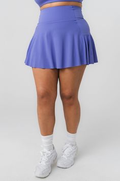 Our Cloud II Tennis Skort is designed for the ultimate comfort & functionality while adding style to your wardrobe. This skort offers medium support & compression to flatter your figure. Blue Athleisure Tennis Skirt, Sporty Stretch Blue Tennis Skirt, Blue Stretch Skort For Athleisure, Blue 4-way Stretch Tennis Skirt For Sports, Blue 4-way Stretch Sporty Skort, Blue 4-way Stretch Athleisure Skort, Fitted Blue Tennis Skirt For Sports, Fitted Blue Skort For Sports, Functional Fitted Purple Bottoms