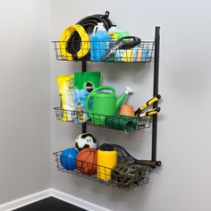 wall mount wire basket organizer Large Basket Wall, Wall Storage Baskets, Basket System, Kayak Storage Garage, Pantry Utility, Wall Storage System, Large Wire Basket, Black Wire Basket, Wall Storage Systems