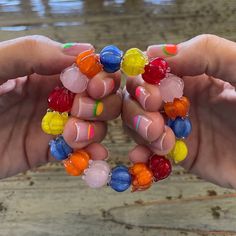 "Handmade Lampwork Flower Bracelets Size: All bracelets are about 7\" Beads: About 15mm *If you don't see what you want or need a different size, message me! I am happy to custom make a bracelet for you!  *Made from beads available in my store:)  Note: colors may differ depending on your monitor www.BettysGlassBeads.Etsy.com" Plastic Beaded Bracelets Perfect For Gifts, Plastic Beaded Bracelets As Gift, Plastic Beaded Bracelets For Gifts, Colorful Plastic Beaded Bracelets As Gift, Colorful Beaded Plastic Bracelets For Gifts, Colorful Beaded Stretch Bracelet Perfect For Gifts, Plastic Stretch Bracelet With Round Beads For Gift, Plastic Stretch Bracelet With Round Beads As Gift, Hippie Bracelets