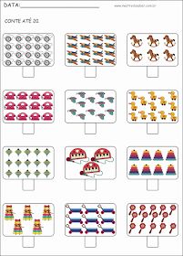 the worksheet for counting numbers to 20 with pictures and words on it, including one