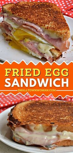 Whip up this back to school recipe! It's a quick and easy breakfast on the go. Layered with ham and cheese, this fried egg sandwich is the BEST. Feel free to customize this breakfast grilled cheese! Fried Egg Sandwich Breakfast, Fried Egg Sandwich Recipe, Ham And Egg Sandwich, Milanesa Recipe, Sandwich Breakfast, Egg Sandwich Recipe, Fried Egg Sandwich, Egg Sandwich Breakfast, Ham Breakfast