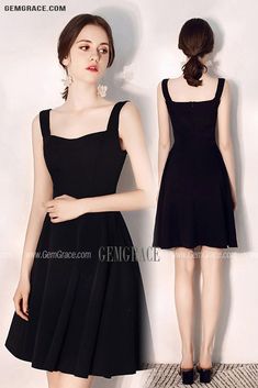 Simple Little Black Aline Party Dress With Straps Ref#HTX97069 at GemGrace. #HomecomingDresses Shop now to get $10 off. Pro custom-made service for wedding dress, formal dress. View Homecoming Dresses,Short Homecoming Dresses,Black Homecoming Dresses,Simple Homecoming Dresses,Semi Formal Dresses for more ideas. Click to shop now! #BuyableHomecomingDresses Black Mini Suspender Dress For Party, Chic A-line Black Suspender Dress, Chic Black A-line Suspender Dress, Black A-line Suspender Dress For Evening, Elegant Black Suspender Dress For Prom, Black Mini Length Suspender Dress For Evening, Black Suspender Dress For Prom, Black Fitted Knee-length Suspender Dress, Black Mini Suspender Dress For Evening