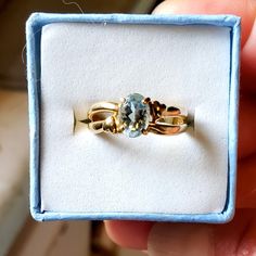 Nwot-New Never Use 18k Solid Yellow Gold 1ct Genuine Aquamarine Women's Ring. Ck Photos 4 More Info. Aquamarine Ring, Ring Color, Aquamarine Rings, Solid Yellow, Womens Jewelry Rings, Blue Gold, Aquamarine, Women Rings, Color Blue