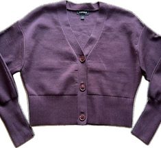 Purple Button-up Cardigan For Fall, Fall Purple Button-up Cardigan, Purple Cardigan For Work In Fall, Purple Cardigan For Workwear In Fall, Purple Cardigan For Fall Workwear, Purple Cardigan For Workwear, Fall Season, Dark Purple Cardigan, Purple Cardigan, Dolman Sleeve