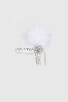 Roar back 100 years to unprecedented golden 20s with this headband, which perfectly create an elegant and sophisticated Gatsby style. Features: Gorgeous ostrich feathers Dangling crystal rhinestone tassels Adjustable ribbon band Crystal rhinestone beaded floral pattern *The item is clearance sale and cannot be returned or exchanged. Gatsby Style Feather Trim Headpiece For Evening, Elegant Rhinestone Fringe Headpiece For Party, Elegant Party Headpiece With Rhinestone Fringe, Flapper Evening Headpiece With Feathers, Gatsby Style Feather Headband, Party Headpieces With Ostrich Feather Trim, Elegant Feathered Headpiece For Vintage Events, Formal Gatsby Headpiece With Feathers, Elegant Ostrich Feather Headpieces