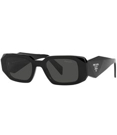 From Prada&#x2C; the Unisex 49mm Rectangle Sunglasses features:Rectangle shapeAcetate frameStandard plastic lensNot Rx-ableNon-polarized  Imported. Prada Products, Prada Outfits, Prada Aesthetic, Prada Glasses, Prada Collection, Mode Zara, Fashion Leaders, Prada Accessories, Prada Eyewear