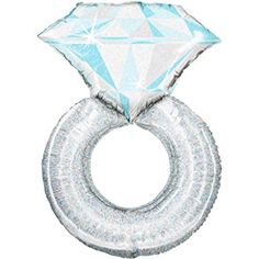 a balloon shaped like a diamond ring