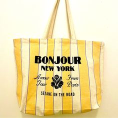 New, Never Used. No One Else Is Offering It As Long As I Know. Stand Out From The Crowd With This Rare Tote Bag! With Its Cute Yellow Color And Unique Design, You’ll Feel Like You’ve Got A Piece Of Paris To Your Wardrobe. Don’t Miss Out On This Limited Edition Piece. :) New York Tote Bag, New York Tote, Cream Yellow, Yellow Cream, Yellow Color, Womens Tote Bags, Like You, I Know, Unique Design