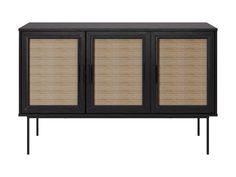 Black wood sideboard buffet with sleek design, ample storage, and modern aesthetic. Rattan Tv Console, Light Wood Sideboard, Black Wood Sideboard, Wood Sideboard Buffet, Buffet Tv, Patio Storage, Wooden Pattern, Patio Bar Set, Wooden Sideboard