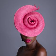 This uniquely designed pink fascinator is made from sinamay which is free formed into shape ( without using a hatblock). It is secured into place with a  hat elastic which can be easily concealed under your hair. This fascinator is custom made to order.  It can also be made in different colour options.  Pease allow 21 working days to make and post this. One size fits all. For urgent orders, please contact me before purchasing and I'll try my hardest to accommodate your request.  Please note - Th Fascinator Hats Diy, Classy Hats, Sinamay Fascinator, Pink Fascinator, Derby Fascinator, Couture Hats, Ascot Hats, Fascinator Headband, Melbourne Cup