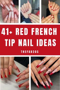 These gorgeous red French tip nails are a CLASSIC. Whether you want minimal red French or long extra french manicure, we've got something here for you