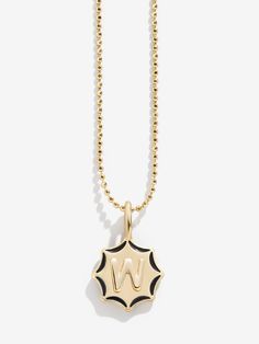 Little ones deserve custom accessories, too. The Carolyn Kids’ Initial Necklace uses gold and enamel accents to frame your letter of choice so that this subtle personalization really shines. Adorn your little one with this classic accessory to make them feel extra special. READY TO GIFT: This item comes pre-packaged in a beautiful box.Please note: intended for children 3+ Personalized Enamel Jewelry For Everyday, Everyday Personalized Enamel Jewelry, Personalized Gold Enamel Charm Necklace, Enamel Gold Jewelry With Initials, Gold Chain With Pendant, Initial Necklace Gold, Chain Pendants, Initial Necklace, Bracelet Sizes