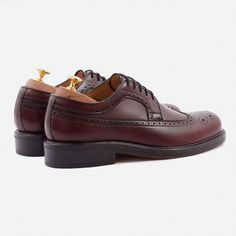 Stylish and unique. If you love the distinct look you can only get from a brogued shoe, the Royce Longwings are for you. The dramatic toe cap swooping all the way back to the heel makes a stylish statement. Longwings pair perfectly with traditionally casual suit styles along with your favorite jeans, chinos and dress pants. This product is made from full-grain calfskin leather sourced from a Gold-Rated tannery based in Arzignano, Italy. Being the highest level of recognition awarded by the Leath Suit Styles, Shoe Crafts, Wing Shoes, The Way Back, Cocktail Attire, Custom Suit, Casual Suit, Cheap Shoes, Suit Fashion