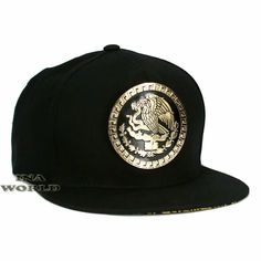 MEXICO  Hat Federal Metallic Gold Logo MEXICO Metallic Federal Logo Patched Cotton Snapback Flat Bill Baseball Cap Comfortable Easy Fit for Both Men and Women  Adjustable Snapback Closure One Size Fits Most Premium High Quality Headwear - Black / Gold - FREE  SHIPPING  (Domestic only)      All hats are shipped in a box to prevent damage while in transit. We Will Combine All Multi-Orders We ship Priority mail service when ordered 4 or more items. To get your item faster, shipping and handling tak Man Hat, Snap Back, Gold Logo, Metallic Gold, In A Box, Patch Logo, Baseball Cap, Gold Metal, Accessories Hats