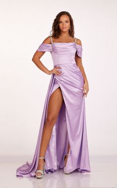 Abby Paris 90210 Lilac Long Evening Dress, Romantic Look, Evening Dresses Long, Fitted Bodice, A Romantic, Evening Dress, Red Dress, Bodice, Evening Dresses