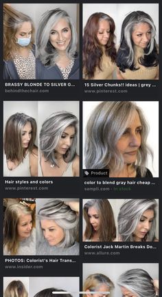 Gray Hair Makeover, Grey Hair Blending Ideas, Grey Blending, Gray Blending, Face Framing Hair, Grey Hair Don't Care, Gray Hair Highlights, Gorgeous Gray Hair