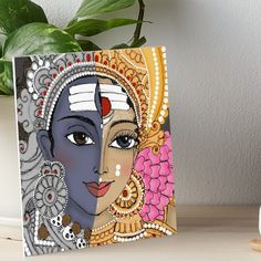 Professionally printed on firm, textured mat boards perfect for desks and shelves. Supplied with 3M velcro dots to easily affix to walls. Available in standard sizes. Balance in life is essential, our whole life revolves around maintaining that balance. Unity between the positivity and negativity to balance is Shiv Shakti. Converge of He and She energy forge a force that can be indestructible. Shiva is a force to reckon by himself, still he is incomplete without Shakti, they compliment each othe Shiv Shakti Rangoli, Wooden Board Painting Ideas, Shiv Shakti Painting, Mural Painting On Canvas, Vitthal Painting, Save Energy Paintings, Kalamkari Art, Sketch Face, He And She