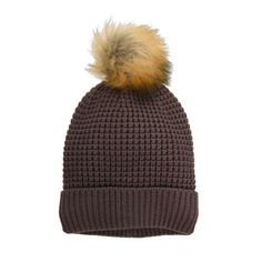 Xetra Waffle Slouch Cuff Hat with Faux Fur Pom, T8KWAF-FP Cold Weather Beanie With Faux Fur Lining, Casual Winter Hat With Faux Fur Trim, Beanie With Faux Fur Trim For Cold Weather, Cold Weather Beanie With Faux Fur Trim, Tractor Supplies, Tractor Supply, Cold Weather Accessories, Fur Pom Pom, Winter Hat