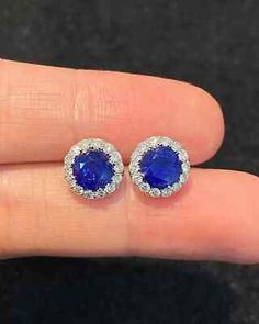 ad eBay - 2.43Ct Round Natural Blue Sapphire Diamond Wedding Earring Stud 14K White Gold - Buy Now, click the link (eBay) Gia Certified Sapphire Jewelry For Formal Occasions, Blue Halo Design Earrings For Anniversary, Blue Round Earrings For Anniversary, Gia Certified Sapphire Earrings For Formal Occasions, Diamond Blue Earrings For Anniversary, Blue Halo Setting Earrings For Wedding, Blue Halo Setting Earrings For Formal Occasions, Formal Gia Certified Sapphire Jewelry, Blue Prong Set Earrings For Formal Occasions