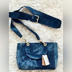 Nwt Hello 3 Am Denim Bag Trendy Blue Canvas Satchel, Denim Blue Satchel Bag For Daily Use, Trendy Denim Satchel Bag, Rectangular Denim Satchel, Denim Canvas Shoulder Bag For Daily Use, Daily Denim Blue Shoulder Bag, Denim Shoulder Bag For Daily Use, Denim Blue Double Handle Shoulder Bag For Daily Use, Trendy Denim Shoulder Satchel