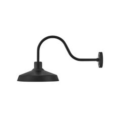 a black wall light on a white background