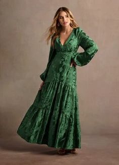 Melissa Coco Long Sleeve Maxi Dress | Azazie Green Long Sleeve Maxi Dress, Mccalls Dress, Atelier Dress, Recital Dress, Mother Of The Groom Dress, Gowns With Sleeves, Green Long Sleeve, Groom Dress, Long Sleeve Maxi