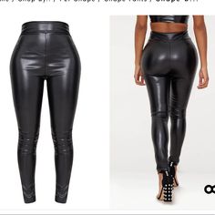 Nwt Shape High Waisted Chic High Stretch Leggings For Party, Chic Party Leggings With High Stretch, Trendy High Stretch Pants For Club, Trendy Tight Bottoms For Club, Trendy High-stretch Pants For Club, Trendy Tight Pants For Club, Trendy Tight Club Pants, Trendy High Waist Leggings For Party, Sleek High Waist Leggings