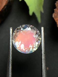 Natural Madagascar Rainbow Moonstone Shape = Round Size = 6 MM Weight = 0.95 Carats  Sku = Moonstone16 Pink Fire, Peach Pink, Rainbow Moonstone, Madagascar, Moonstone, Rainbow, Size 6, India, Gemstones