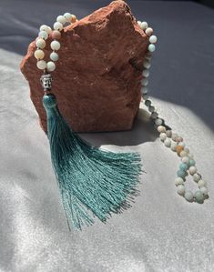 Boho jewelry is a must have gift for you or a loved one!  The photos are of the actual mala you will receive. Aura Protection, Mala Necklace, Spiritual Gifts, Prayer Beads, Sedona, Charm Bracelets, Gemstone Necklace, Boho Jewelry, Aura