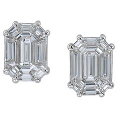 Lorraine Schwartz, One Earring, Diamond Stud Earrings, Diamond Stud, Emerald Cut Diamonds, 3 Carat, Diamond Earrings Studs, Diamond Studs, Emerald Cut