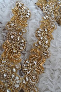 Gold Embellished Wedding Jewelry, Gold Embellished Wedding Sash, Gold Embellished Sashes For Wedding, Gold Embellished Bridal Accessories For Wedding, Gold Beaded Bridal Belt For Party, Gold Beaded Bridal Accessories For Wedding, Gold Embroidered Bridal Belt For Wedding, Elegant Gold Bridal Belt For Bride, Elegant Gold Bridal Belt