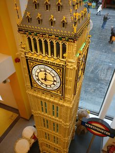 the big ben clock tower is made out of legos