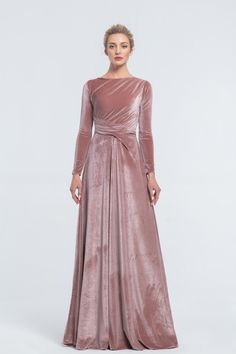 Modest Cinnamon Rose Velvet Winter Bridesmaid Dresses Long Sleeves Blush Pink Velvet Dress, Soft Autumn Formal Dress, Pink Gown Elegant With Sleeves, Modest Terracotta Bridesmaid Dresses, Winter Wedding Velvet Bridesmaid Dresses, Blush Velvet Bridesmaid Dresses, Long Sleeves Bridesmaid Dresses, Winter Bridesmaid Dresses Sleeves, Long Sleeve Bridesmaid Dress Winter