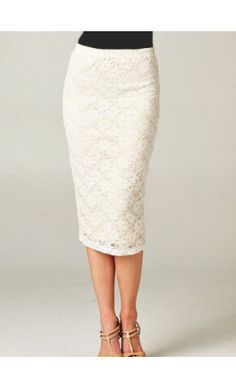 Lace overlay midi length pencil skirts! Apostolic Clothing #modest #overlay #skirts Apostolic Clothing, Classy Clothes, Lace Pencil Skirt, Modest Skirts, Outfit Jeans, Modest Clothing, Pencil Skirts, Work Clothes, Work Attire