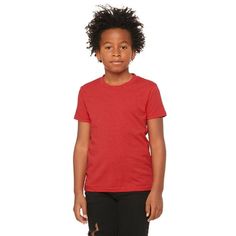 S&S Bella + Canvas Youth Jersey Short-Sleeve T-Shirt - 3001Y Size: XL.  Color: Red.  Gender: male.  Age Group: kids. Rainbow Baby Onesie, Security Shirt, Custom Baby Onesies, Black White Pink, Rainbow Baby, Toddler Tees, Jersey Tee, Perfect Shirt, Jersey T Shirt