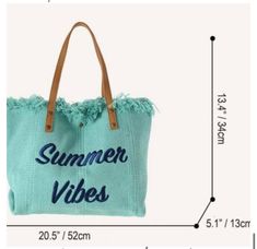 Summer vibes are easy to come by taking all your essentials everywhere you go with this fun and versatile beach tote bag. *Heavy-duty canvas with raw edges*Magnet closure for easy open & closure* Summer Vibes embroidery + vegan leather handles Large Capacity Canvas Bag For Spring Beach Outings, Trendy Spring Canvas Shoulder Bag, Large Capacity Casual Canvas Beach Bag, Casual Large Capacity Canvas Bag For Beach Season, Casual Large Capacity Canvas Beach Bag, Spring Vacation Canvas Shoulder Bag, Large Capacity Canvas Beach Bag For Summer, Casual Spring Vacation Canvas Bag, Casual Beach Bag With Canvas Lining For Travel