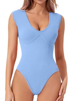 PRICES MAY VARY. Soft & smooth collection: the buttery soft fabric sculpts,smooths and defines your curves with high stretch features.Breathable fabric makes it cool and moisture-wicking for a comfortable summer fashion. Body-hugging fit: this is a double lined short sleeve bodysuit with plunge v neck and thong cut bottom.It is made with a soft,sleek,high elastic fabric to contour your curvy and provides a flattering wear. Snap closure design: It is convenient on/off for lavatory visits with the Fitted Shapewear With Smooth Texture, Fitted Solid Shapewear With Smooth Texture, Smoothing Contoured Bodysuit, Contoured Seamless Solid Shapewear, Summer Solid Color Elastane Shapewear, Sculpting Bodysuit With Seamless Construction, Sculpting Solid Bodysuit With Seamless Construction, Seamless Soft Stretch Bodysuit, Sculpting Seamless Bodysuit