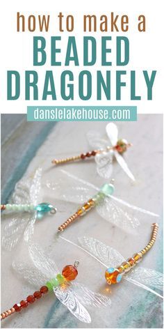 how to make a beaded dragonfly