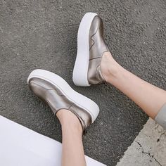 Omi Women's Platform Casual Vulcanized Shoes | Ultrasellershoes.com – Ultra Seller Shoes Summer Leather Flat Slip-on Sneakers, Summer Leather Slip-on Sneakers With Round Toe, Summer Leather Slip-on Sneakers With Flat Heel, Leather Slip-on Sneakers With Round Toe For Summer, Leather Slip-on Sneakers With Flat Heel For Summer, Leather Flat Slip-on Sneakers For Summer, Spring Streetwear Wedge Sneakers With Rubber Sole, Spring Streetwear Flat Heel Platform Sneakers, Spring Streetwear Platform Sneakers With Flat Heel